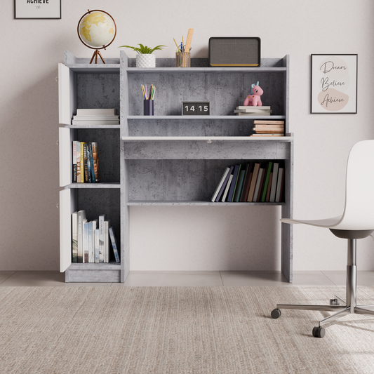 beAAtho Altex Office/Study Desk for Adults, Students, Professionals with 3 cabinets, 3 Shelves, Engineered Wood, Anti-Termite Desk for Office & Work from Home-Wfh (DIY)