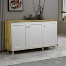 beAAtho Luno | Multipurpose Storage Rack – Plain Moulded Doors | Anti-Termite Engineered Wood | DIY Assembly | Wonton Oak - Beige