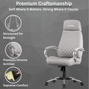 Zen Leatherette Executive Office Chair | High Back Revolving Chair with Integrated Lumbar Support | Ergonomic & Comfortable Seating | 3-Year Warranty | Adjustable Height |