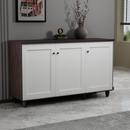 beAAtho Luno | Multipurpose Storage Rack – Plain Moulded Doors | Anti-Termite Engineered Wood | DIY Assembly | Walnut White