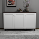 beAAtho Luno | Multipurpose Storage Rack – Plain Moulded Doors | Anti-Termite Engineered Wood | DIY Assembly | Walnut White