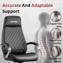 Zen Leatherette Executive Office Chair | High Back Revolving Chair with Integrated Lumbar Support | Ergonomic & Comfortable Seating | 3-Year Warranty | Adjustable Height |