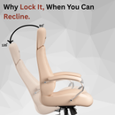 Zen Leatherette Executive Office Chair | High Back Revolving Chair with Integrated Lumbar Support | Ergonomic & Comfortable Seating | 3-Year Warranty | Adjustable Height |