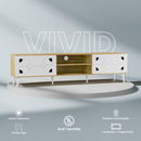 beAAtho Vivid Modern TV Unit – Wooden Entertainment Stand with Storage & Cable Management | Wotan Oak- Beige