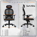 Leo Ergonomically Adjustable Executive High Back Mesh Home & Office Revolving Chair with 3 Years Warranty