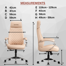 Zen Leatherette Executive Office Chair | High Back Revolving Chair with Integrated Lumbar Support | Ergonomic & Comfortable Seating | 3-Year Warranty | Adjustable Height |