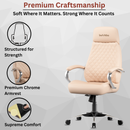 Zen Leatherette Executive Office Chair | High Back Revolving Chair with Integrated Lumbar Support | Ergonomic & Comfortable Seating | 3-Year Warranty | Adjustable Height |
