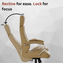 Zen Leatherette Executive Office Chair | High Back Revolving Chair with Integrated Lumbar Support | Ergonomic & Comfortable Seating | 3-Year Warranty | Adjustable Height |