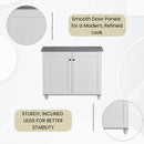 beAAtho Luno | Multipurpose Storage Rack – Plain Moulded Doors | Anti-Termite Engineered Wood | DIY Assembly | Asian White