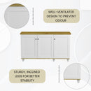 beAAtho Luno | Multipurpose Storage Rack – Plain Moulded Doors | Anti-Termite Engineered Wood | DIY Assembly | Wonton Oak - Beige