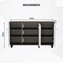 beAAtho Luno | Multipurpose Storage Rack – Plain Moulded Doors | Anti-Termite Engineered Wood | DIY Assembly | Walnut White