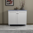 beAAtho Luno | Multipurpose Storage Rack – Plain Moulded Doors | Anti-Termite Engineered Wood | DIY Assembly | Asian White