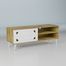 beAAtho NEXA – Elegant Engineered Wood TV Unit with Closed & Open Storage | Wotan Oak- Beige