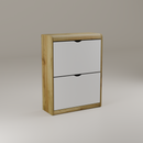 beAAtho® Zento Shoe Cabinet with Tilt-Out Drawers | 2 DOOR | Modern Wooden Shoe Organizer for Home & Office | Durable & Elegant | DIY |