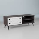 beAAtho NEXA – Elegant Engineered Wood TV Unit with Closed & Open Storage | Walnut White