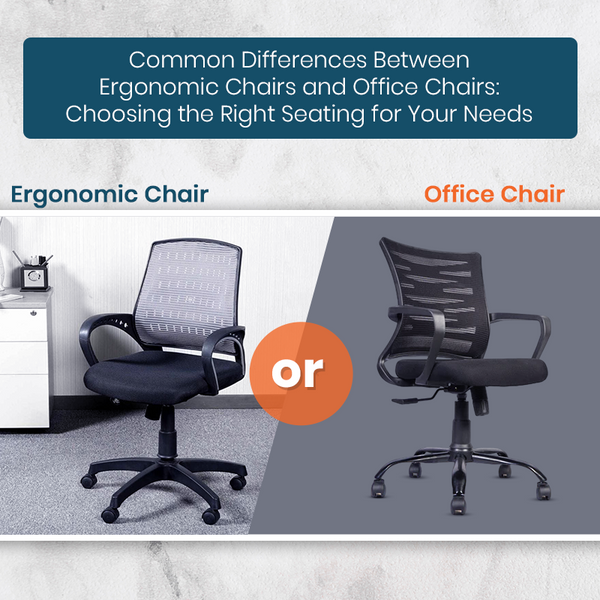 Common Differences Between Ergonomic Chairs and Office Chairs: Choosing the Right Seating for Your Needs