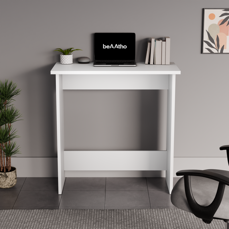 beAAtho Apex Desk for Home Office & Study | Multipurpose Engineered Wood Table with Spacious Top,Premium Finish, Sturdy Legs & Easy DIY Assembly (Brown)