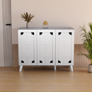 beAAtho Brisk 3-Door Engineered Wood Multipurpose Storage Rack, Anti-Termite Treated Shoe, Book & Utility Organizer- DIY