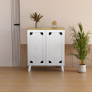 beAAtho Brisk 2-Door Engineered Wood Multipurpose Storage Rack, Anti-Termite Treated Shoe, Book & Utility Organizer- DIY