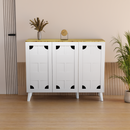 beAAtho Brisk 3-Door Engineered Wood Multipurpose Storage Rack, Anti-Termite Treated Shoe, Book & Utility Organizer- DIY