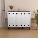 beAAtho Brisk 3-Door Engineered Wood Multipurpose Storage Rack, Anti-Termite Treated Shoe, Book & Utility Organizer- DIY