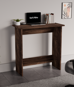 beAAtho Apex Desk for Home Office & Study | Multipurpose Engineered Wood Table with Spacious Top,Premium Finish, Sturdy Legs & Easy DIY Assembly (Brown)