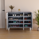 beAAtho Brisk 3-Door Engineered Wood Multipurpose Storage Rack, Anti-Termite Treated Shoe, Book & Utility Organizer- DIY