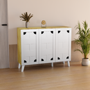 beAAtho Brisk 3-Door Engineered Wood Multipurpose Storage Rack, Anti-Termite Treated Shoe, Book & Utility Organizer- DIY