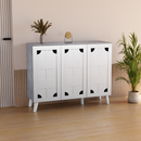 beAAtho Brisk 3-Door Engineered Wood Multipurpose Storage Rack, Anti-Termite Treated Shoe, Book & Utility Organizer- DIY