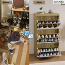 beAAtho® Zento Shoe Cabinet with Tilt-Out Drawers | 3 DOOR | Modern Wooden Shoe Organizer for Home & Office | Durable & Elegant | DIY |