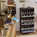 beAAtho® Zento Shoe Cabinet with Tilt-Out Drawers | 3 DOOR | Modern Wooden Shoe Organizer for Home & Office | Durable & Elegant | DIY |