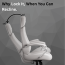 Zen Leatherette Executive Office Chair | High Back Revolving Chair with Integrated Lumbar Support | Ergonomic & Comfortable Seating | 3-Year Warranty | Adjustable Height |