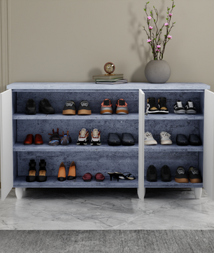 beAAtho Orion Multipurpose Storage Rack | DIY Engineered Wood Cabinet | Anti-Termite Treated | Shoe, Book & Utility Organizer | Asian White