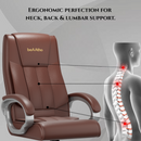 Berlin Orthopedic Boss Chair -3-Year Warranty | Breathable Executive Office Chair | Ergonomic High- Back Chair-Cushioned Seat & Armrests | Metal Base.