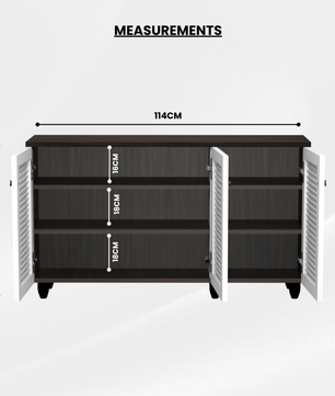 beAAtho Orion Multipurpose Storage Rack | DIY Engineered Wood Cabinet | Anti-Termite Treated | Shoe, Book & Utility Organizer | Walnut White