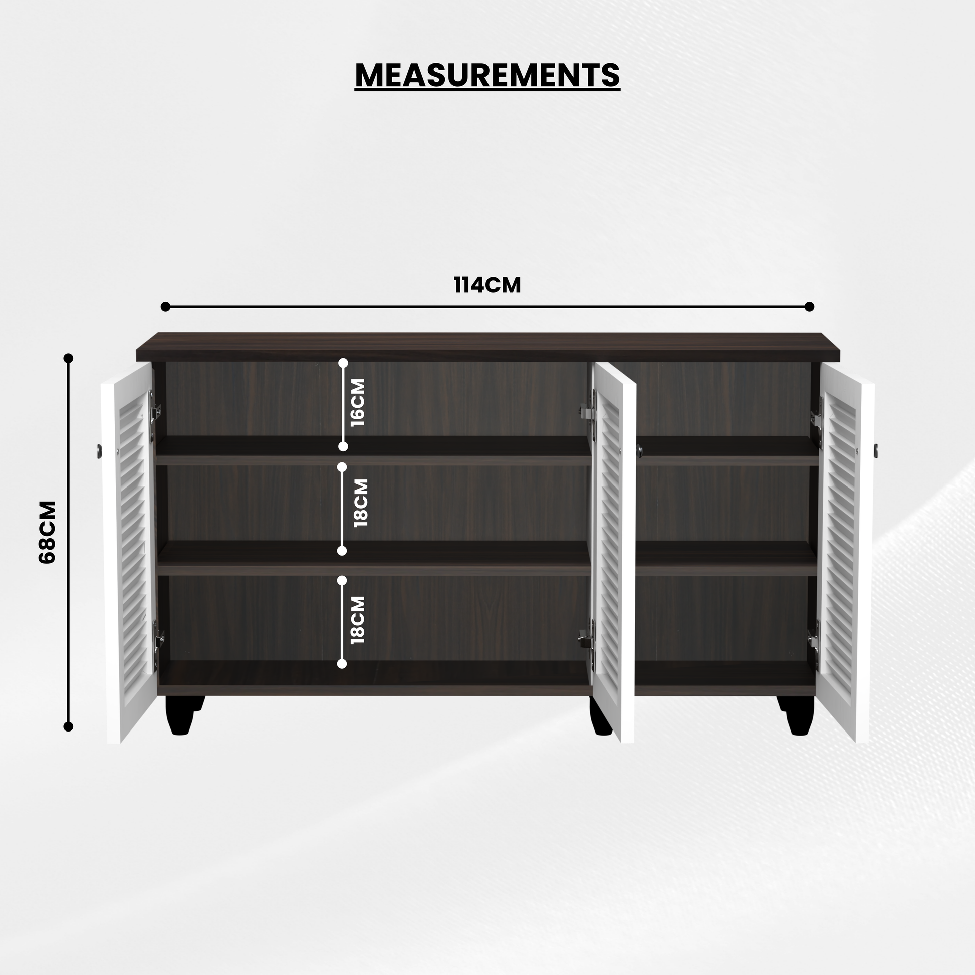 beAAtho Orion Multipurpose Storage Rack | DIY Engineered Wood Cabinet | Anti-Termite Treated | Shoe, Book & Utility Organizer | Walnut White