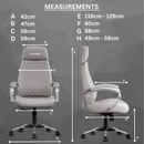 Zen Leatherette Executive Office Chair | High Back Revolving Chair with Integrated Lumbar Support | Ergonomic & Comfortable Seating | 3-Year Warranty | Adjustable Height |