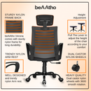 beAAtho Verona Mesh Chair | 3-Year Limited Warranty | Sturdy Nylon base Mesh Revolving Office Chair