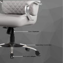 Zen Leatherette Executive Office Chair | High Back Revolving Chair with Integrated Lumbar Support | Ergonomic & Comfortable Seating | 3-Year Warranty | Adjustable Height |