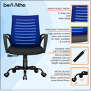 beAAtho Verona Mesh Chair | 3-Year Limited Warranty | Sturdy Nylon base Mesh Revolving Office Chair