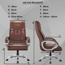 Berlin Orthopedic Boss Chair -3-Year Warranty | Breathable Executive Office Chair | Ergonomic High- Back Chair-Cushioned Seat & Armrests | Metal Base.