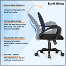 beAAtho Verona Mesh Chair | 3-Year Limited Warranty | Sturdy Nylon base Mesh Revolving Office Chair