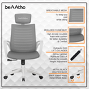 beAAtho Verona Mesh Chair | 3-Year Limited Warranty | Sturdy Nylon base Mesh Revolving Office Chair