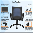 beAAtho Verona Mesh Chair | 3-Year Limited Warranty | Sturdy Nylon base Mesh Revolving Office Chair