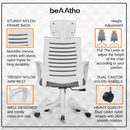 beAAtho Verona Mesh Chair | 3-Year Limited Warranty | Sturdy Nylon base Mesh Revolving Office Chair