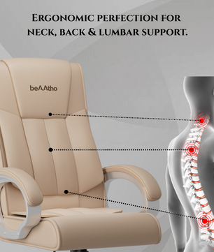 Berlin Orthopedic Boss Chair -3-Year Warranty | Breathable Executive Office Chair | Ergonomic High- Back Chair-Cushioned Seat & Armrests | Metal Base.