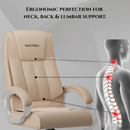 Berlin Orthopedic Boss Chair -3-Year Warranty | Breathable Executive Office Chair | Ergonomic High- Back Chair-Cushioned Seat & Armrests | Metal Base.