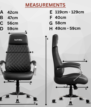 Zen Leatherette Executive Office Chair | High Back Revolving Chair with Integrated Lumbar Support | Ergonomic & Comfortable Seating | 3-Year Warranty | Adjustable Height |