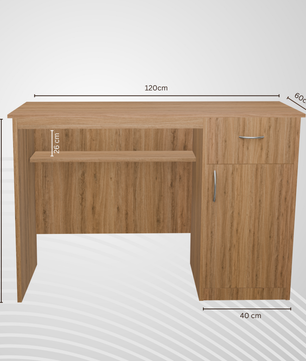 beAAtho Fusion Work & Study Desk for Home & Office with Under-Desk Storage Shelf, Drawer & Cabinet, 17mm Engineered Wood, Computer/Writing Desk for Adults & Students with 3 Year Warranty (Beige)