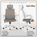 beAAtho Verona Mesh Chair | 3-Year Limited Warranty | Sturdy Nylon base Mesh Revolving Office Chair